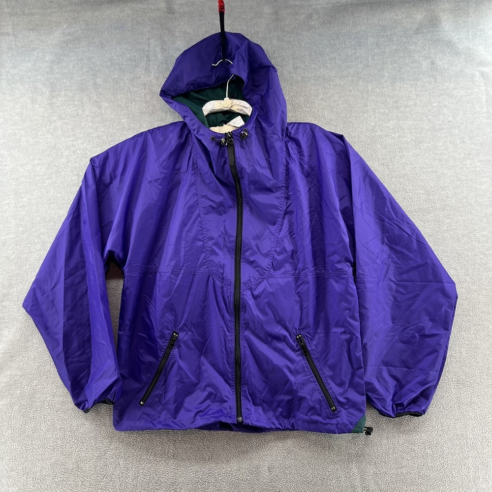 Vintage Helly Hansen Jacket Small Purple Windbreaker Softshell Hoodie Nylon